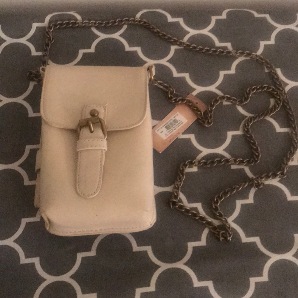 Ivory Purse with Bronze Chain